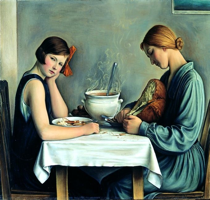 François Barraud. La tailleuse de soupe. 1933. Oil on canvas: Private Collection. Public Domain